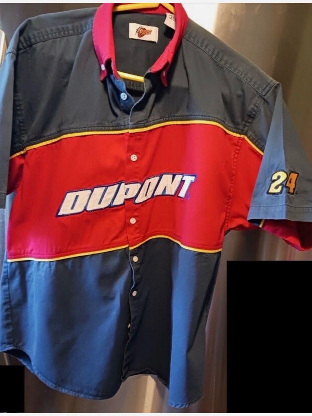 DuPont Jeff Gordon Racing 24 Men's XL Short-Sleeve Racing Shirt - Red & Gray